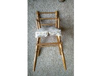 vintage wooden doll high chair